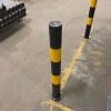Black Yellow Galvanised Mild Steel Bollard